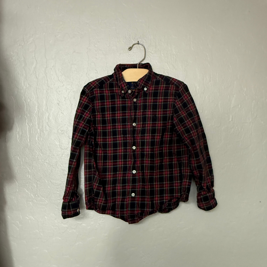 ralph lauren boys' plaid shirt 5Y