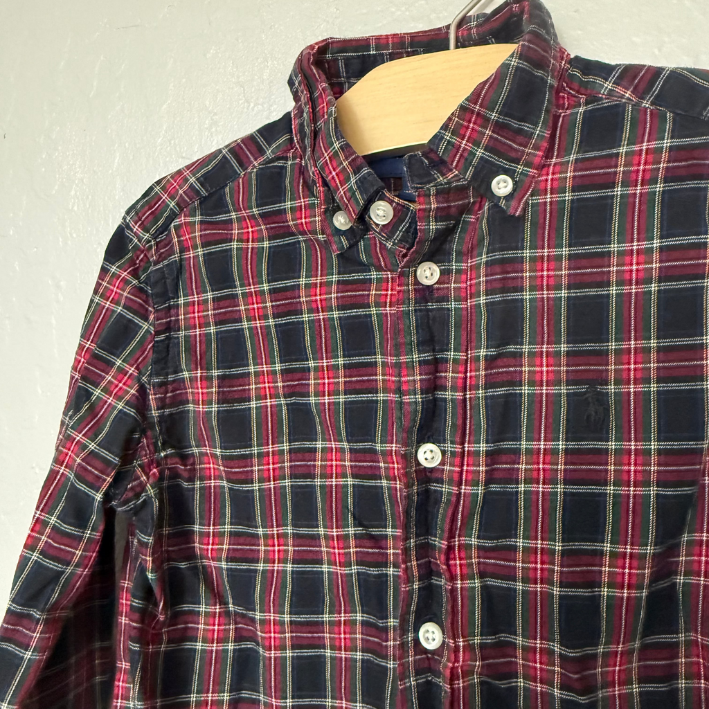 ralph lauren boys' plaid shirt 5Y
