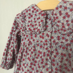 zara girls' floral dress peter pan collar 2-3Y