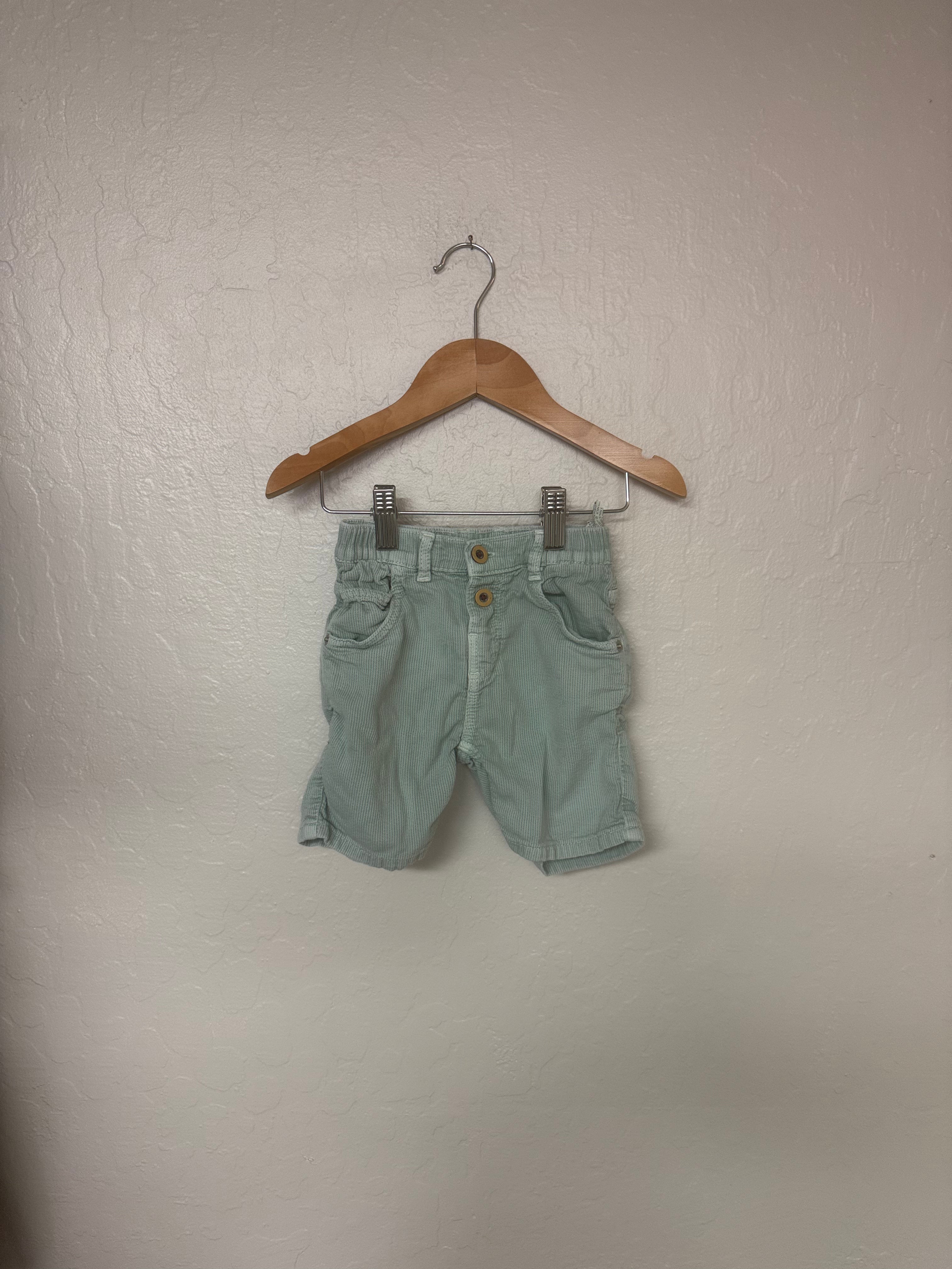 zara boys' green blue shorts 3Y