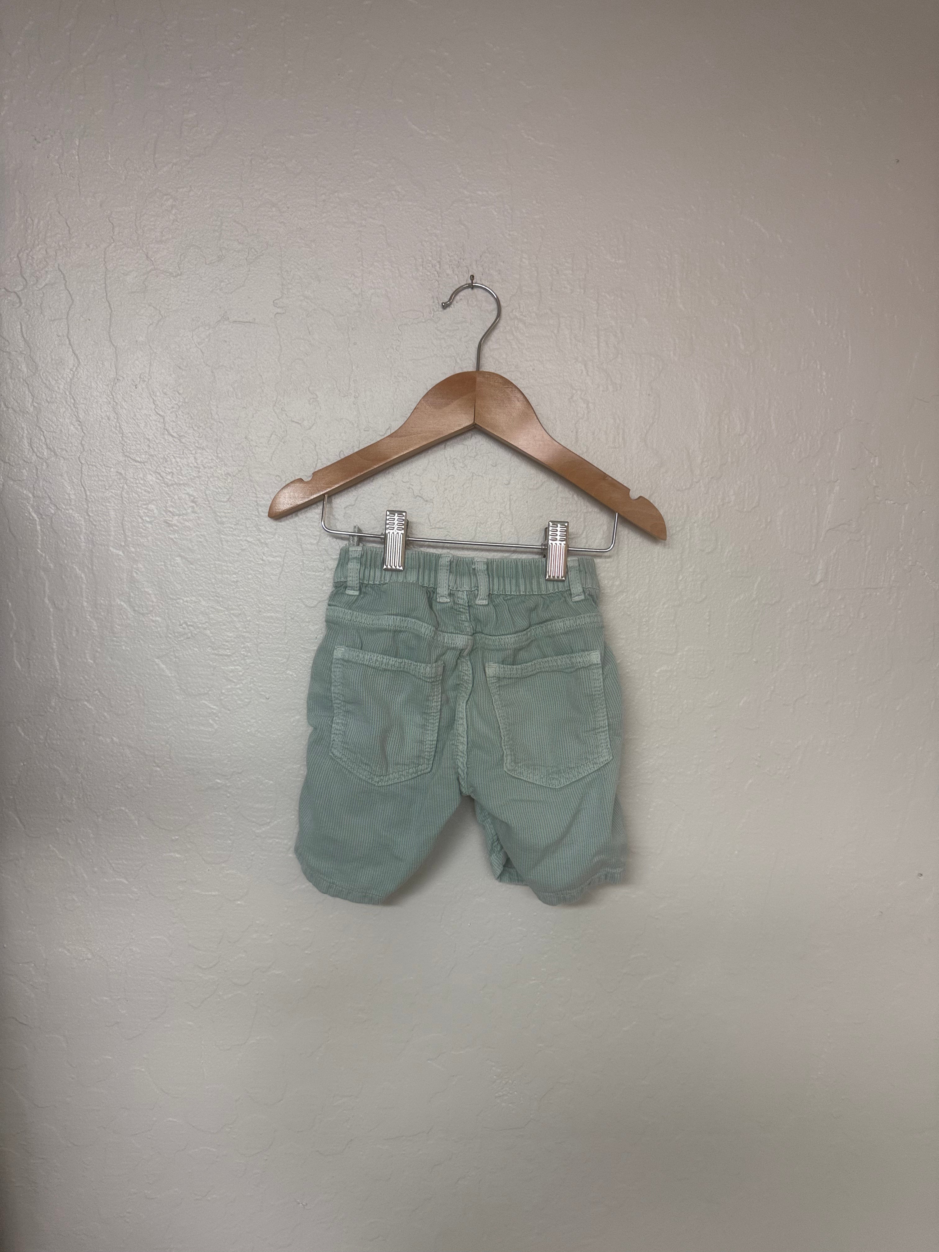 zara boys' green blue shorts 3Y