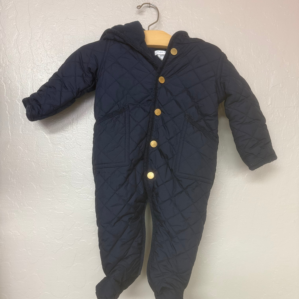 ralph lauren blue baby bunting 6M
