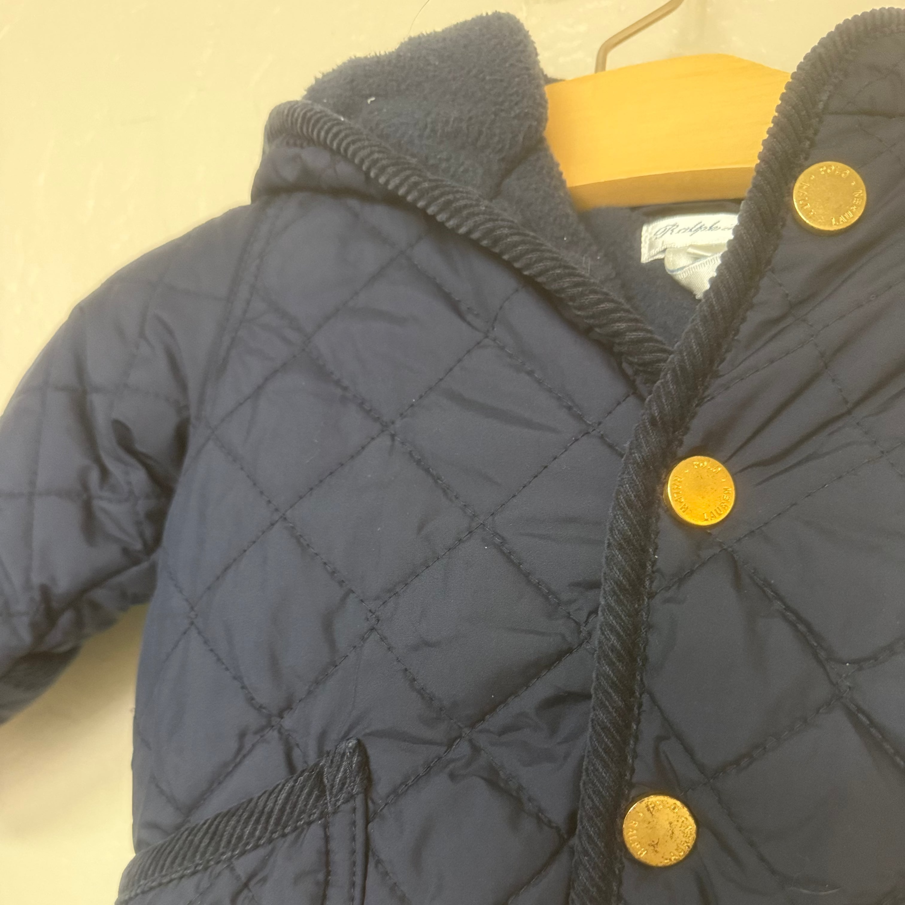 ralph lauren blue baby bunting 6M
