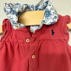 ralph lauren girls' pink romper / onesie 6M