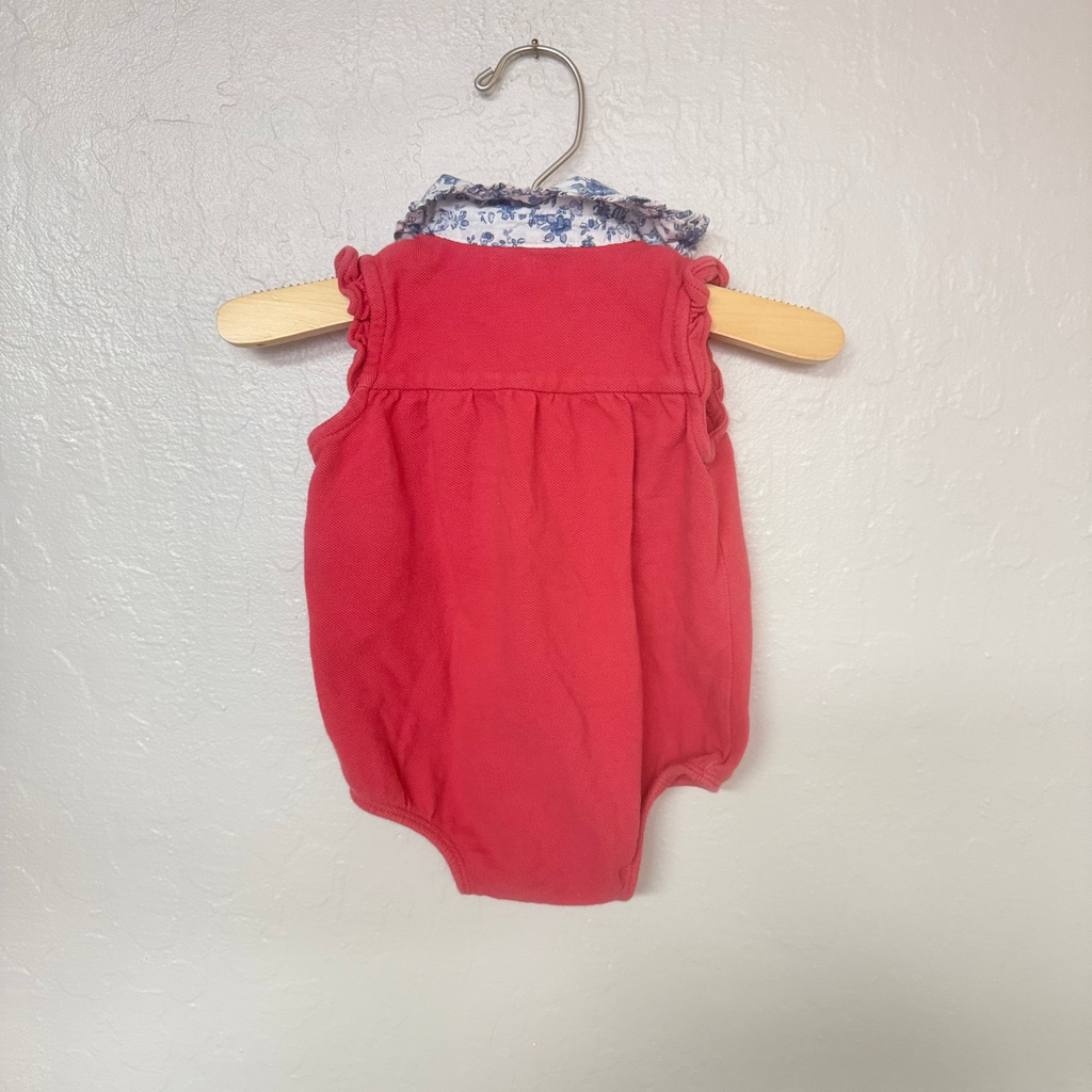 ralph lauren girls' pink romper / onesie 6M
