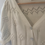 astr the label pointelle cardigan top small