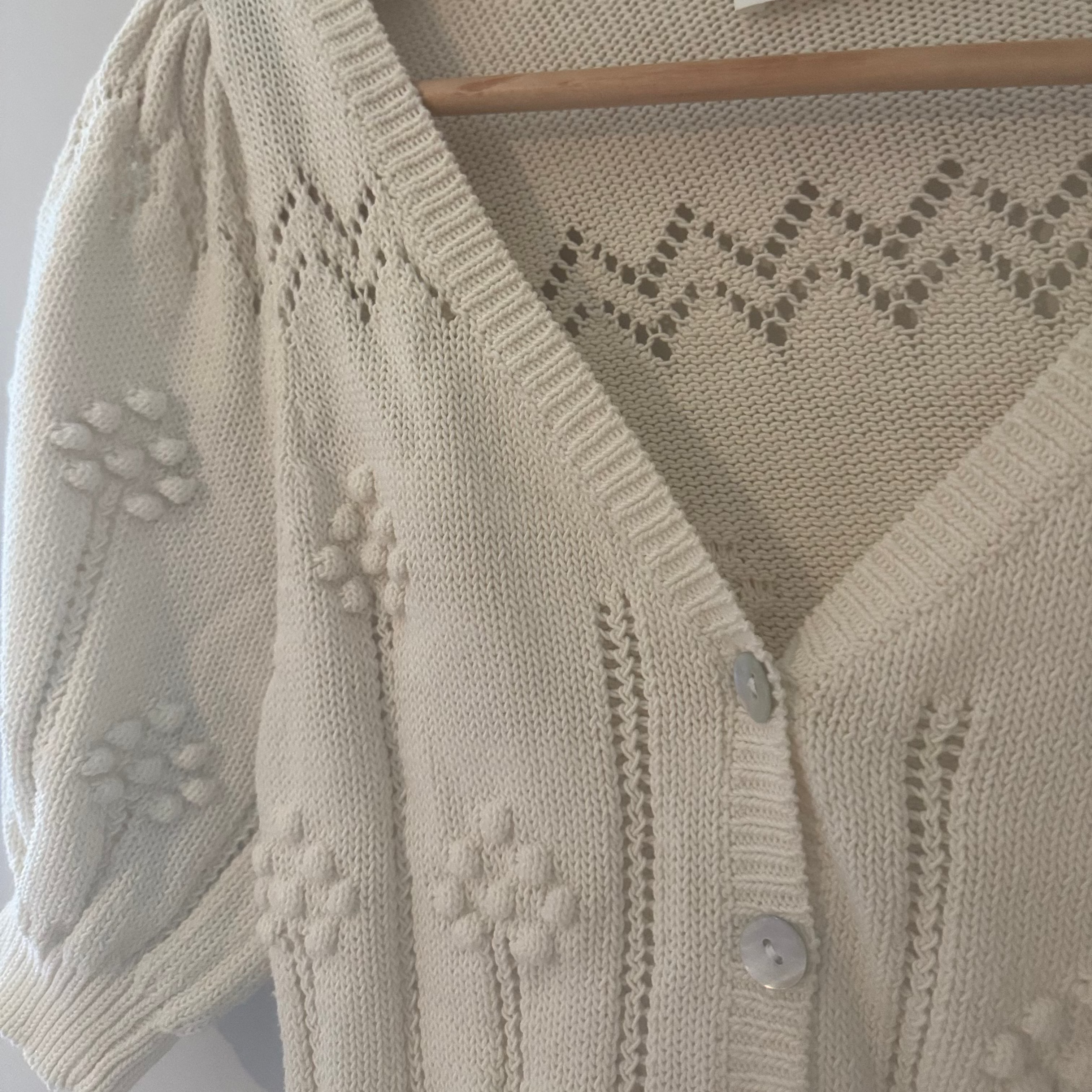 astr the label pointelle cardigan top small