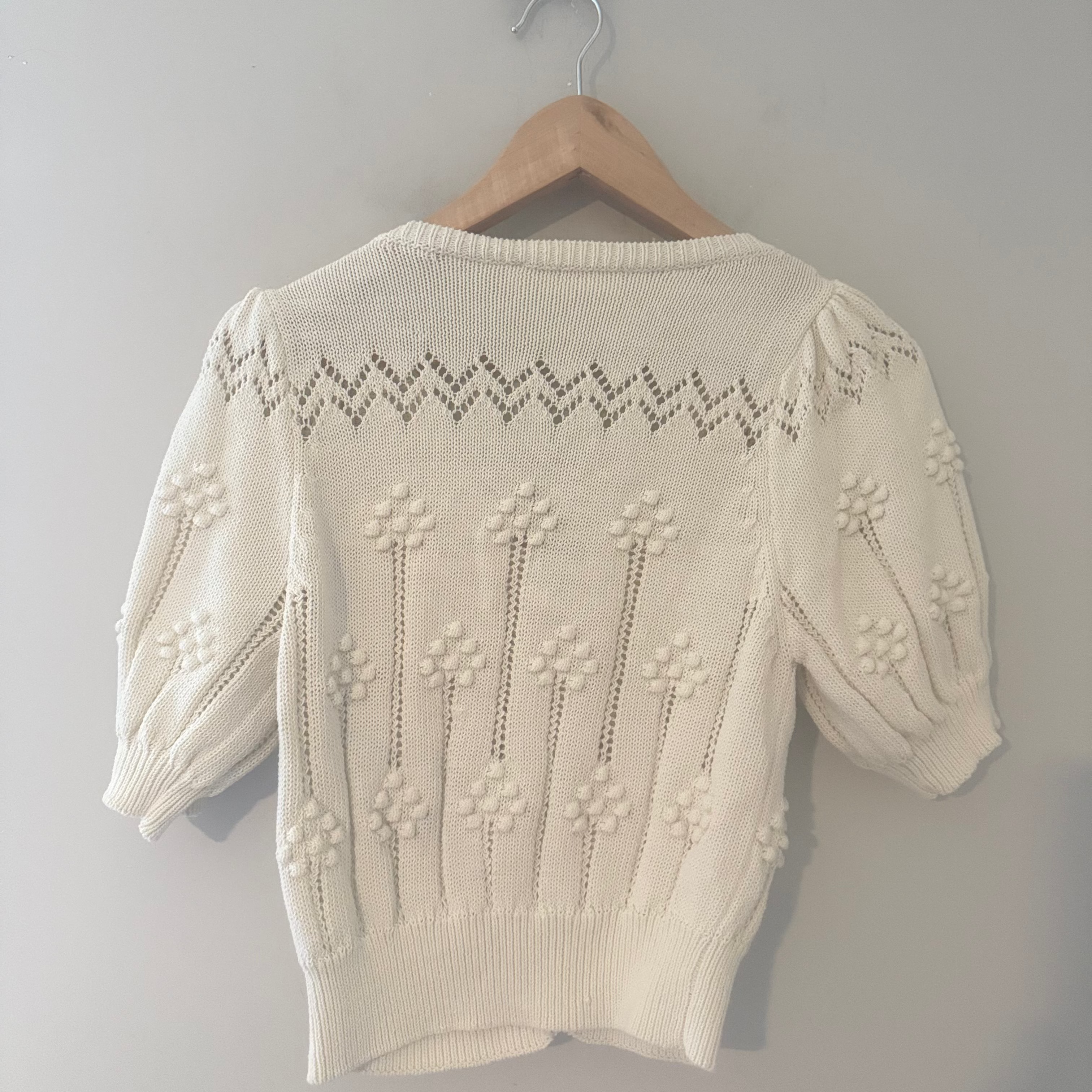 astr the label pointelle cardigan top small