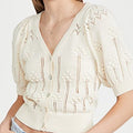 astr the label pointelle cardigan top small