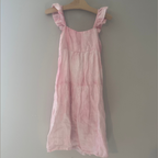 zara girls' pink dress with cutout back ruffle straps 8Y