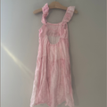 zara girls' pink dress with cutout back ruffle straps 8Y