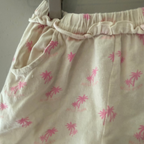 zara girls' cream ruffle shorts palm tree 4Y