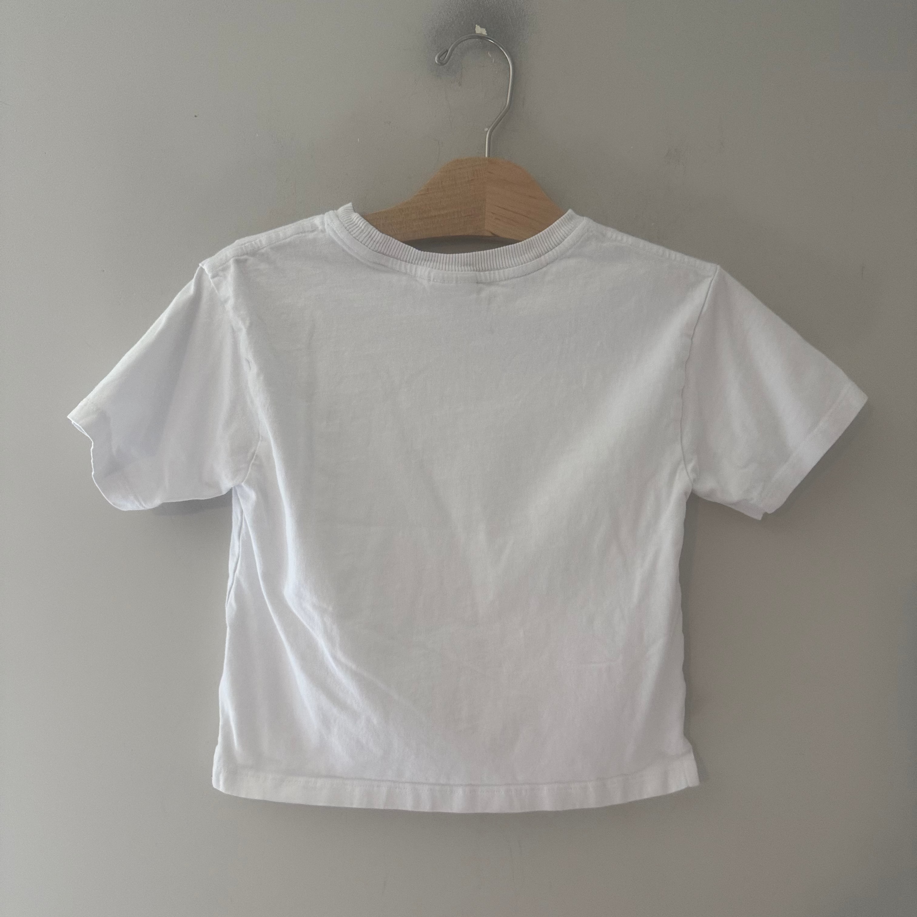 zara girls' white paris tee 6-7Y