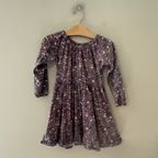 city mouse purple floral long-sleeve dress 3Y