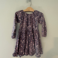 city mouse purple floral long-sleeve dress 3Y