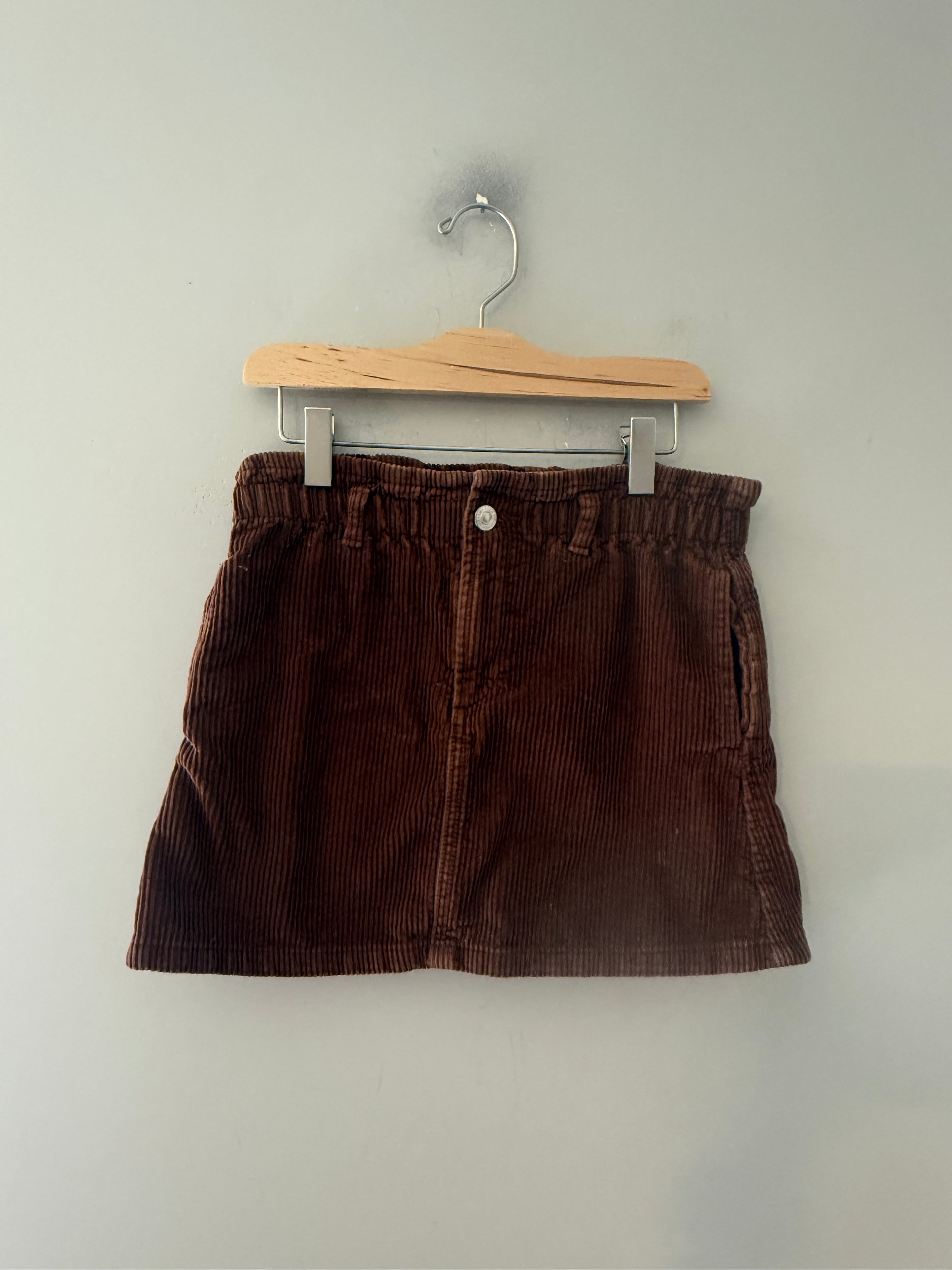 zara girls' brown corduroy skirt 9Y