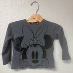 zara x disney baby girls' gray minnie mouse set 12-18M