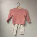 zara x h&m girls' pink sweater / leggings set 12-18M