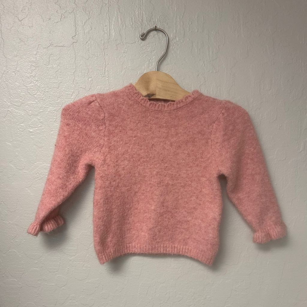zara x h&m girls' pink sweater / leggings set 12-18M