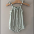 old navy green romper 12-18M