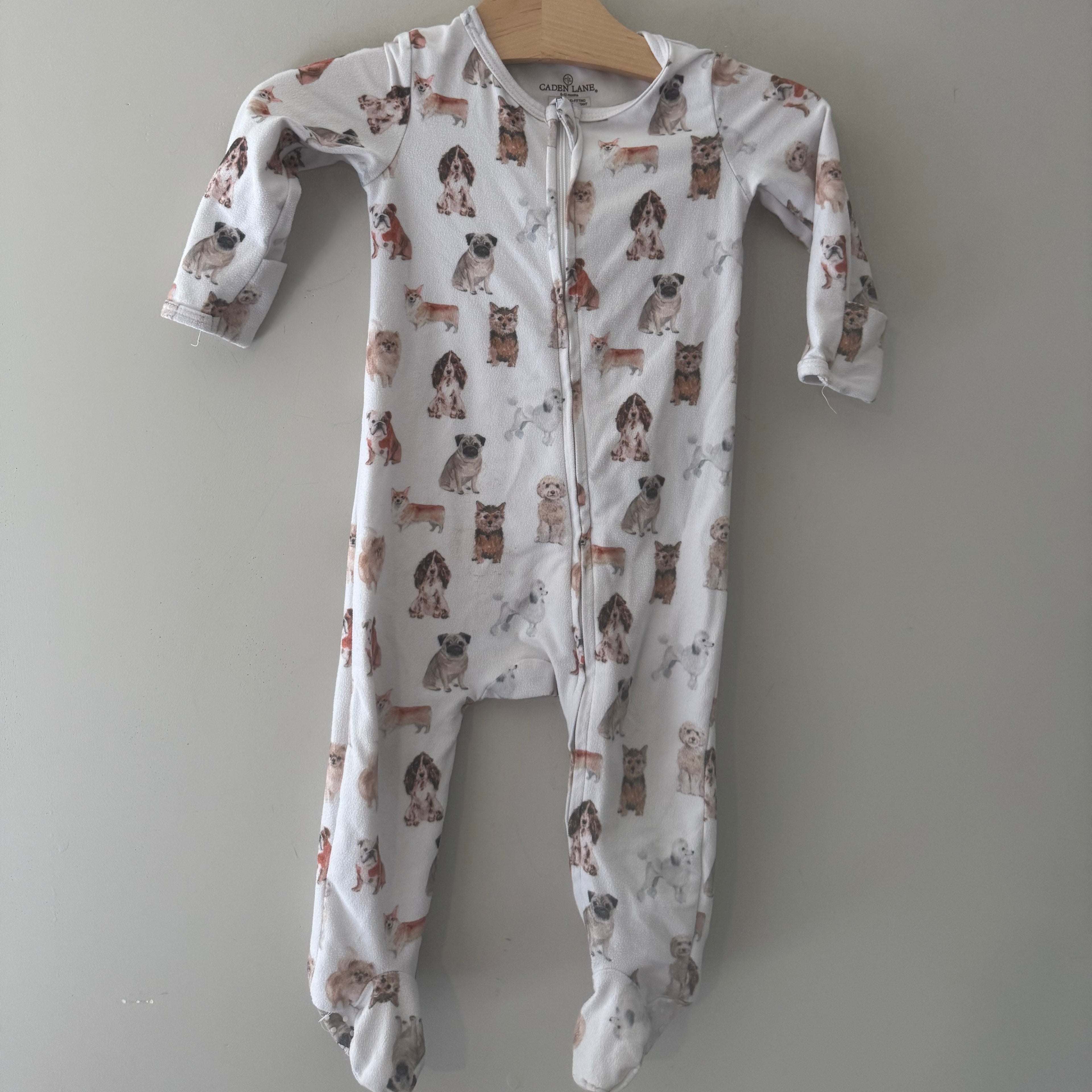 caden lane dog footie 6-12M