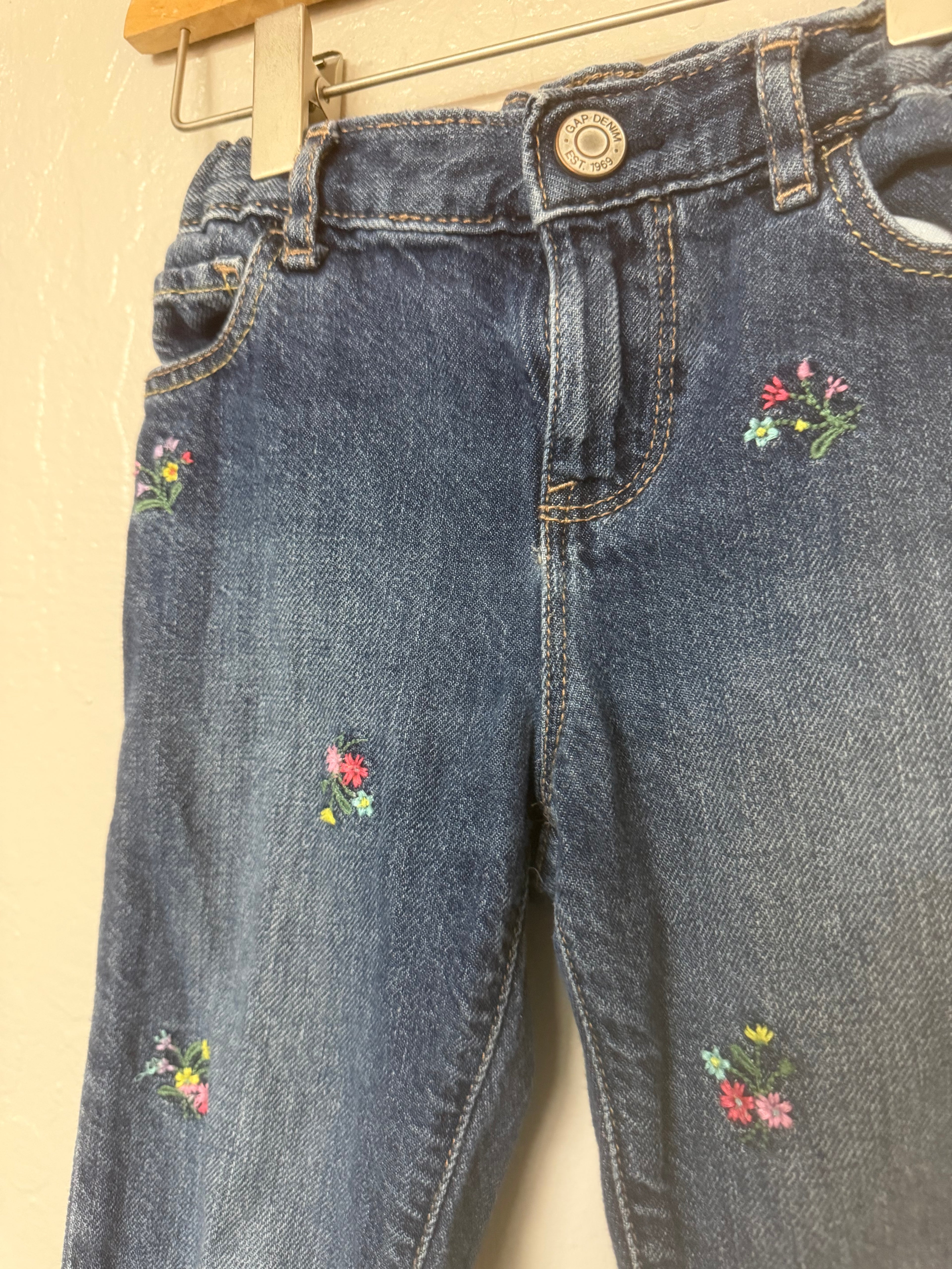 baby gap floral jeans 4Y