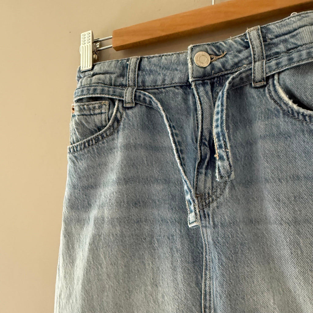 Zara Girls' Blue Denim Midi Skirt 11-12Y