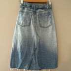 Zara Girls' Blue Denim Midi Skirt 11-12Y