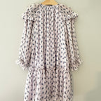 zara girls' purple long-sleeve floral dress 9Y