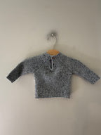Zara Girls' Fuzzy Sweater Gray 6-9M