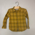 Zara Boys' Plaid Long Sleeve Gold 4-5Y