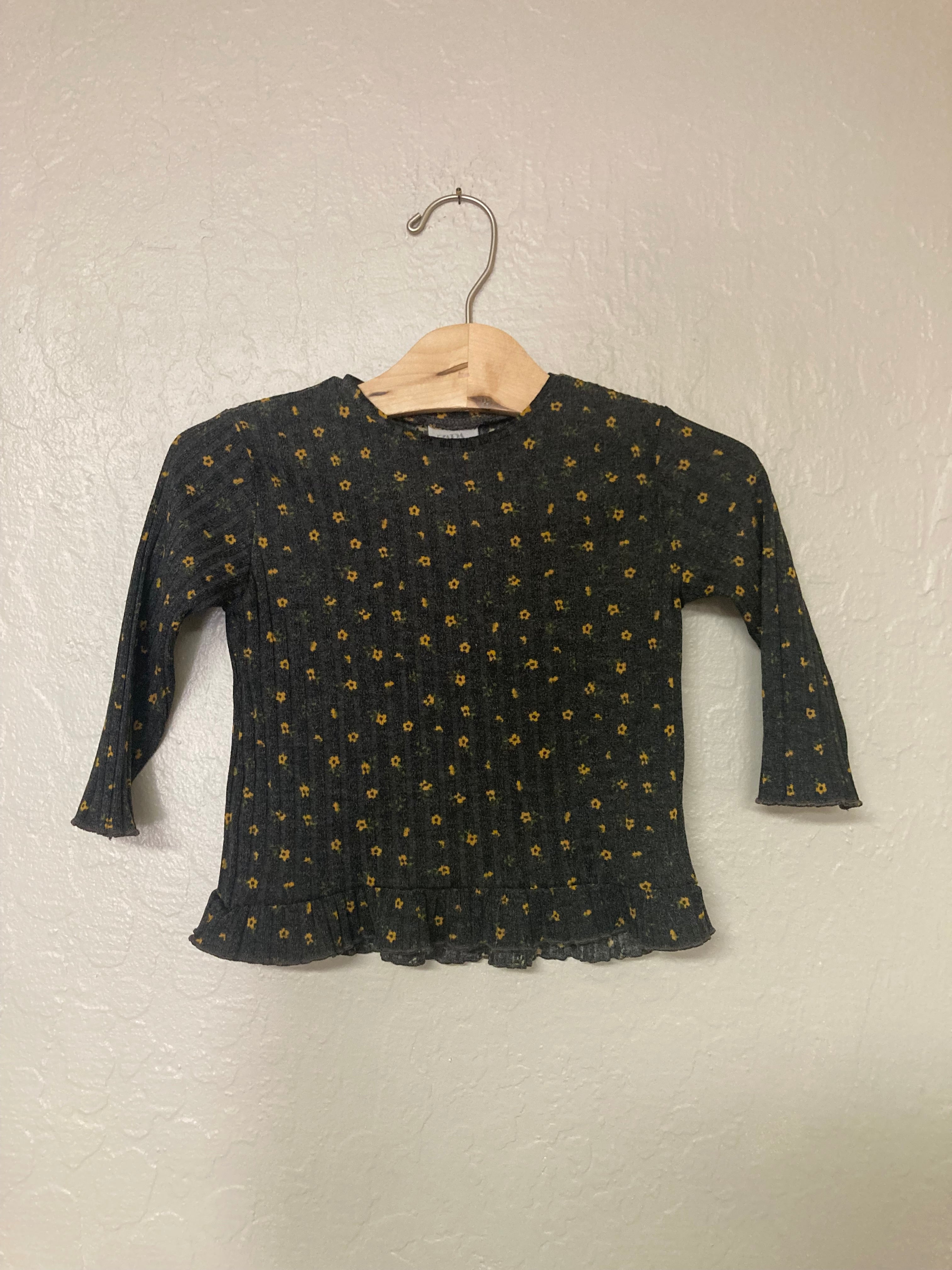Zara Girl's Floral Long Sleeve Tee