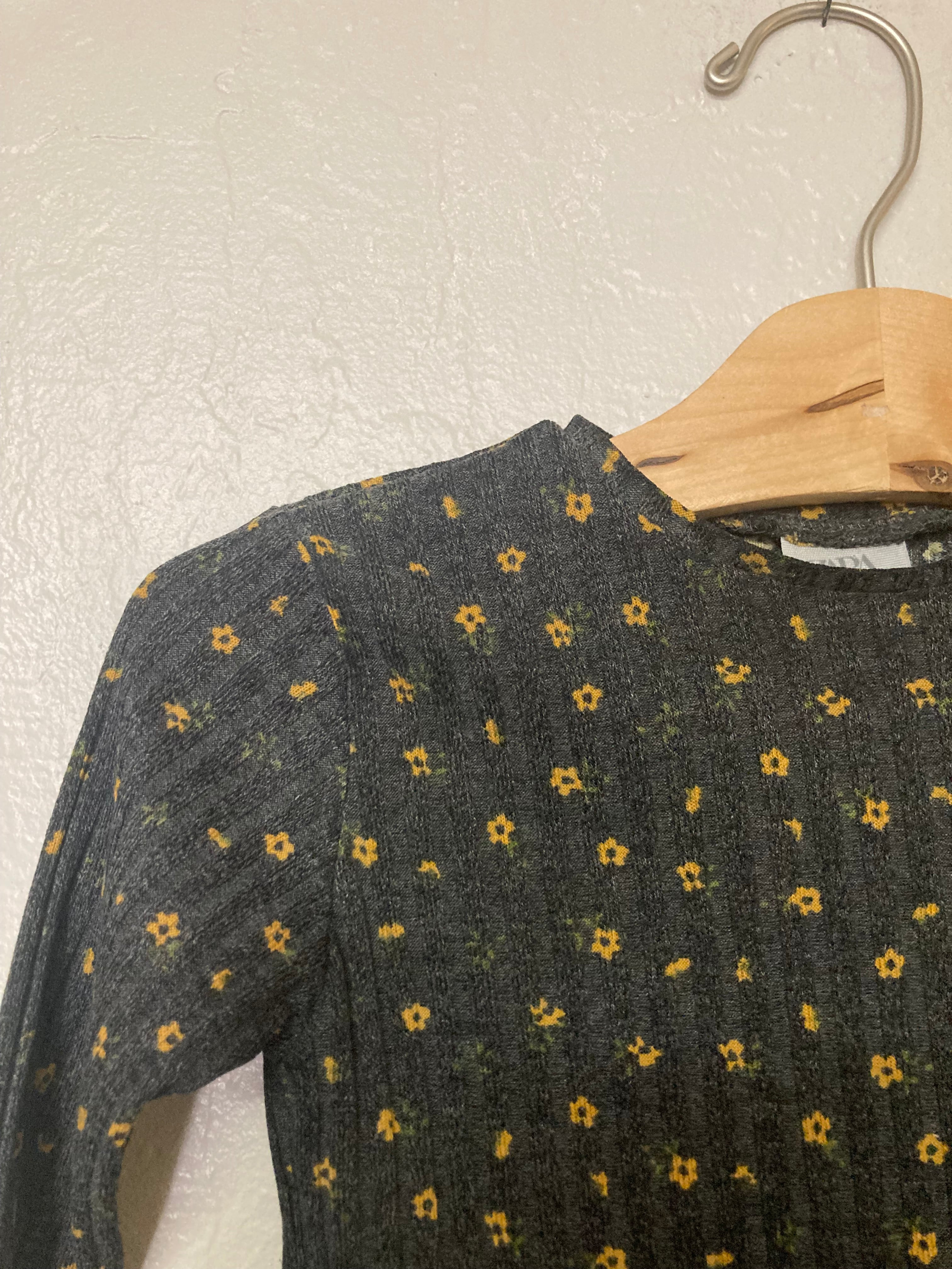 Zara Girl's Floral Long Sleeve Tee
