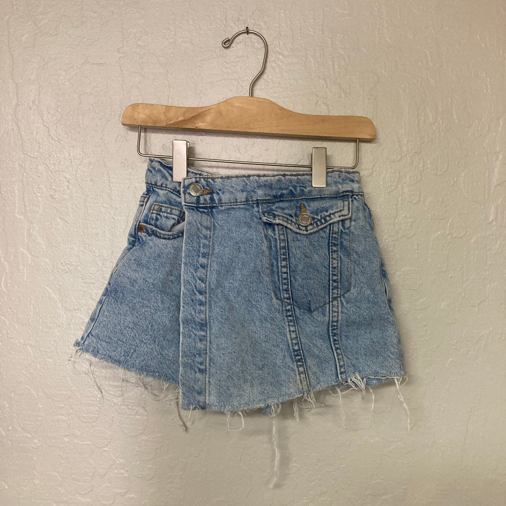zara girls' denim skort 6-7Y