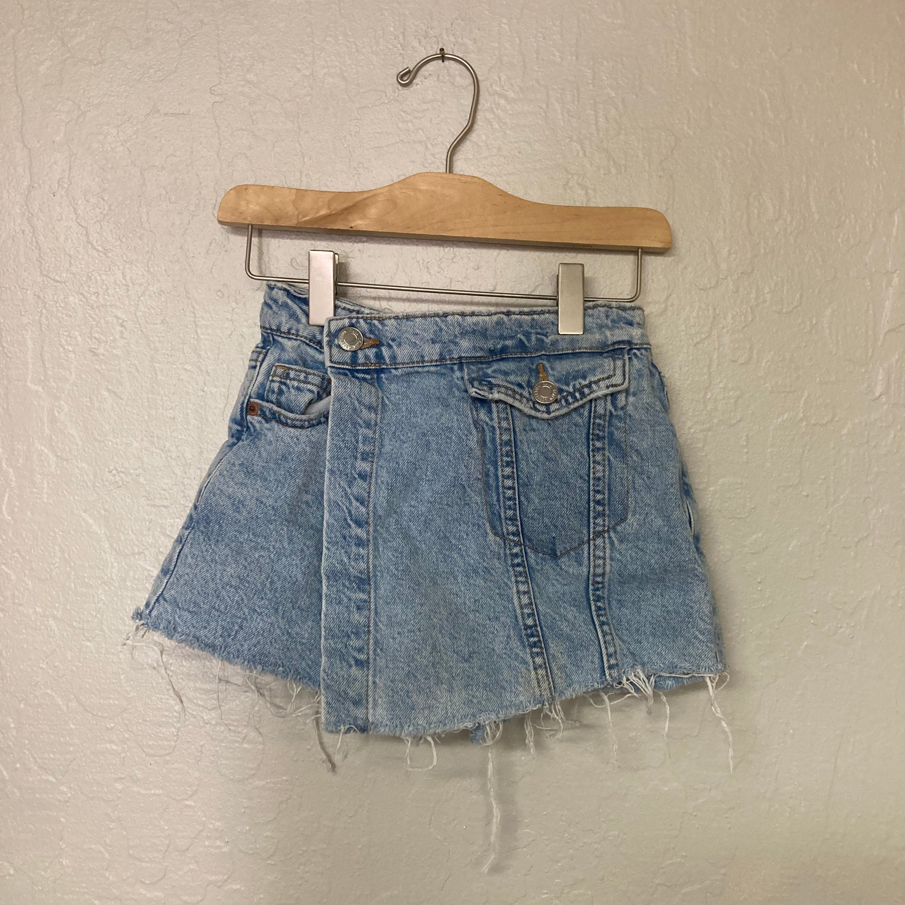 zara girls' denim skort 6-7Y