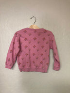 zara girls' pink floral sweatshirt 4-5Y