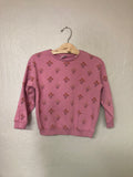 zara girls' pink floral sweatshirt 4-5Y