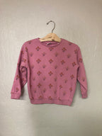 zara girls' pink floral sweatshirt 4-5Y