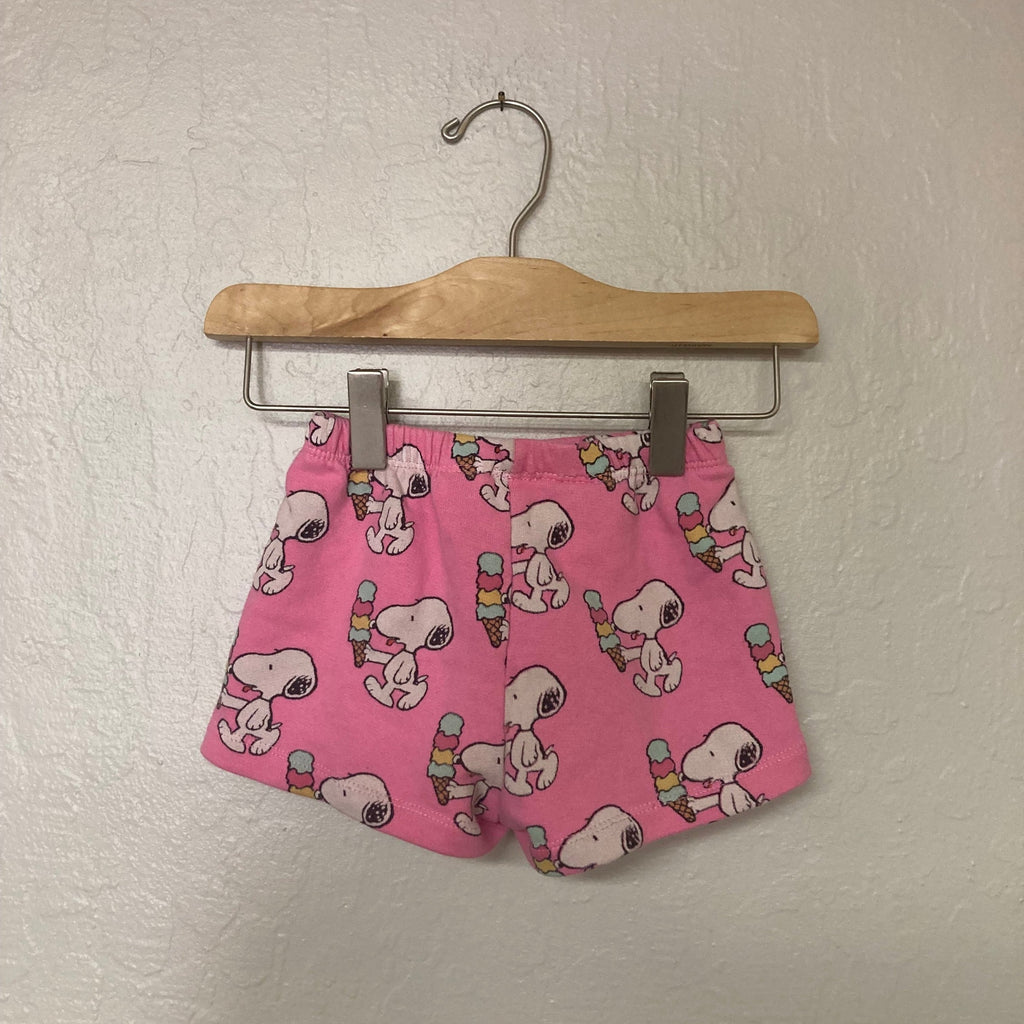 zara x peanuts pink snoopy shorts 18-24M