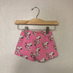 zara x peanuts pink snoopy shorts 18-24M