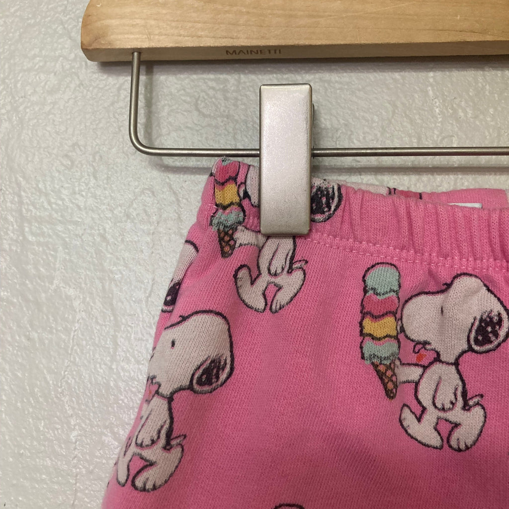 zara x peanuts pink snoopy shorts 18-24M