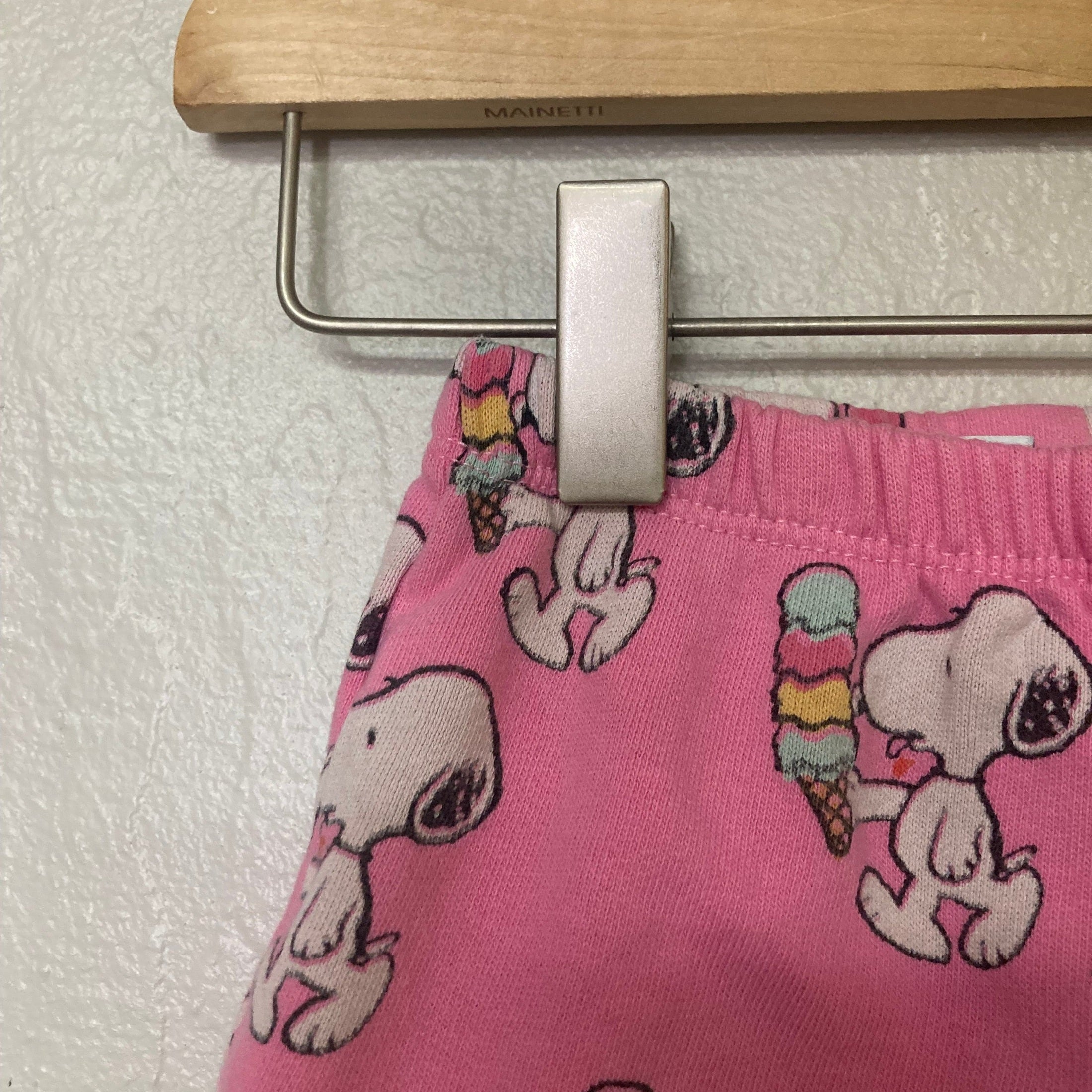 zara x peanuts pink snoopy shorts 18-24M