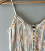 aerie tiered striped midi dress SMALL