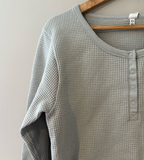 offline by aerie gray waffle crop XL