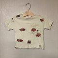 zara short sleeve tee cars 2-3Y