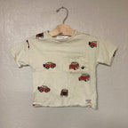 zara short sleeve tee cars 2-3Y