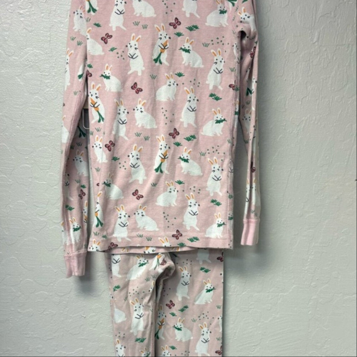 hanna andersson cotton bunny pajamas 10Y