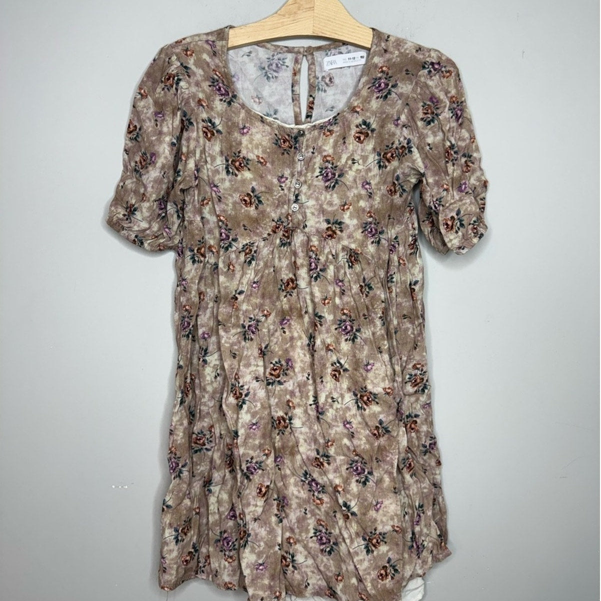 zara girls' mini floral dress 11-12Y