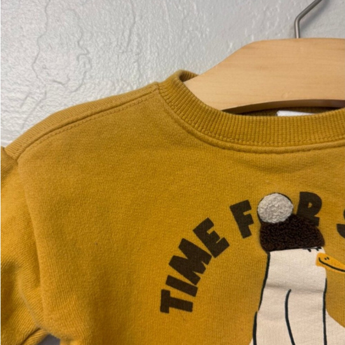 zara gold sweatshirt bird 9-12M