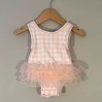 tucker + tate pink gingham swimsuit 6M